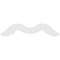 Ekena Millwork Pitch Midway Architectural Grade PVC Gable Pediment, 72"W x 30"H x 1"P (10/12) GPP072X030X100MID - alternate 4